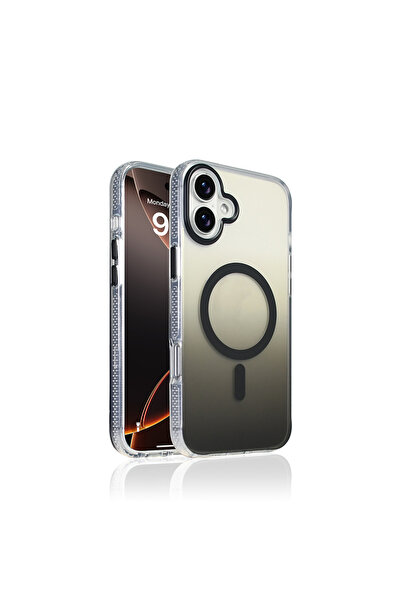 Case 4U Apple iPhone 16 Plus Kılıf M-safe Şarj Özellikli Transparan Renk Geçi...