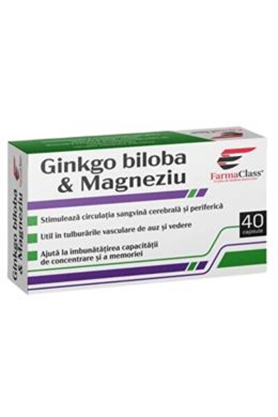 farma Ginkgo Biloba & Magneziu - Class, 40 capsule