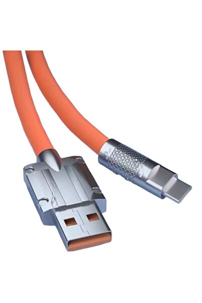 Generic كابل شحن سريع USB Type C بقوة 120 واط و6 أمبير، سلك سيليكون بطول 5 أق...