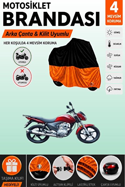 Cemku Double Black Top - Orange Bottom, Rear Bag Compatible Kuba Platinum Mot...