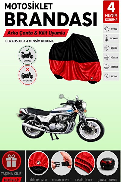 Cemku Double Black Top - Red Bottom, Rear Bag Compatible Honda Cb 900 Boldor ...
