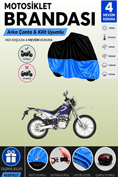Cemku Double Black Top - Blue Bottom, Rear Bag Compatible Kanuni Cheeta.H 125...