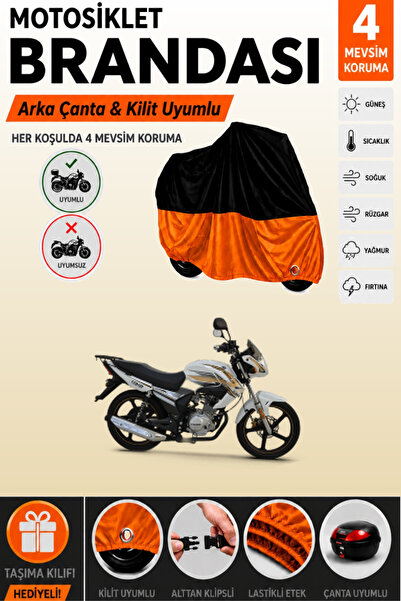 Cemku Double Black Top - Orange Bottom, Rear Bag Compatible Kuba Ravan 139 Mo...