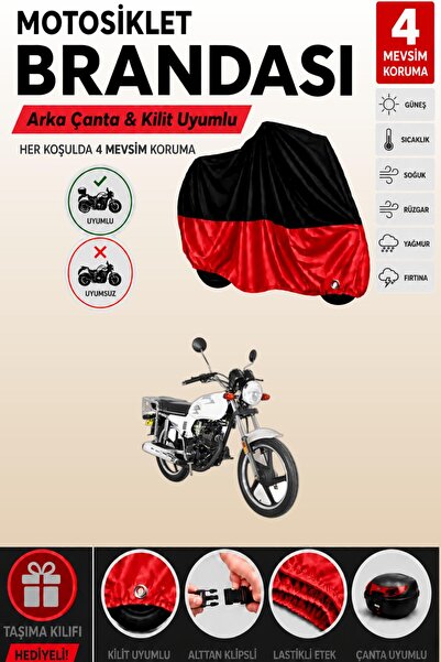 Cemku Double غطاء علوي أسود - سفلي أحمر، غطاء خلفي متوافق مع Yuki YK 125-7D A...