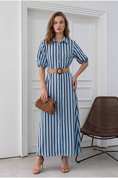 Cistern İstanbul Women's Belt Detailed Dress