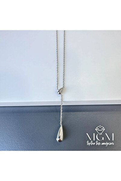 atastore2017 Steel Water Drop Necklace