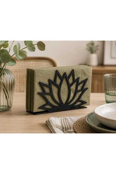 Lotus Çiçeği Metal Peçetelik