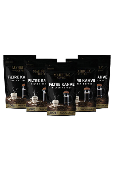 Mahbuba Kavrulmuş Ve Öğütülmüş İtalyan Filtre Kahve 5x200gr