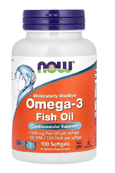 Now Foods , Omega-3 Fish Oil, 1,000 mg, 180 EPA - 120 DHA, 100 Softgels