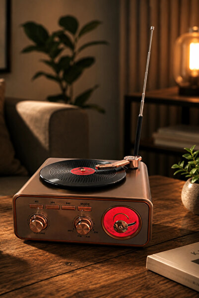 Blackbird Game Center Meier MD-1217BT Kahverengi Nostaljik Görünümlü Bluetoot...