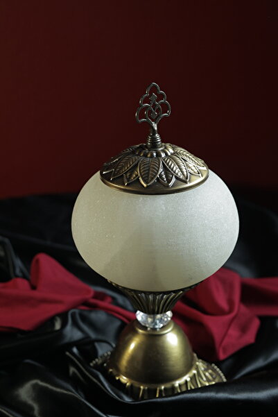 TUZCU KENAN Round Lampshade with Metal Legs Classic Decorative Table Lamp