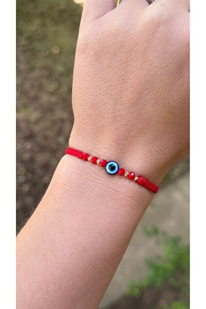 BASTORE Bratara reglabila cu ochi de deochi, 4 bile aur 14k si cristale .