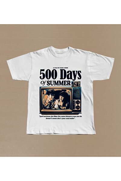 Grafftee Clothing Tricou oversize unisex cu imprimeu  "500 Days of Summer "