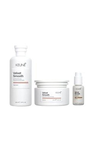 Keune Pachet Anti-Frizz pentru Par - Velvet Smooth Anti-Frizz: Sampon 300 ml,...