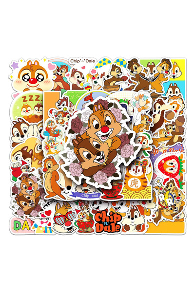 choice2 10PCS 10/30/50pcs Disney Cute Chip & Dale Cartoon Stickers Kawaii Squ...