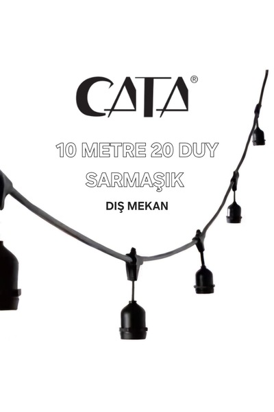 Cata Sarmaşık Dış Mekan Armatür 10 Metre 20 Duy