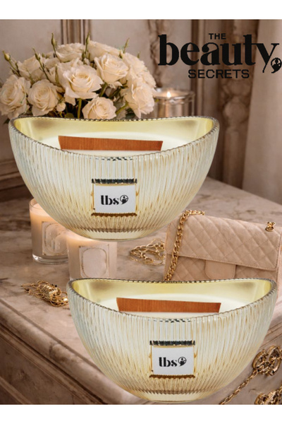 The Beauty Secrets 2 Pieces Luxury Scented Candle Champagne Vanilla 1000grams