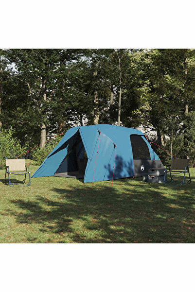 vidaxl Cort cu dome pentru 4 persoane albastru 455 x 252 x 178 cm