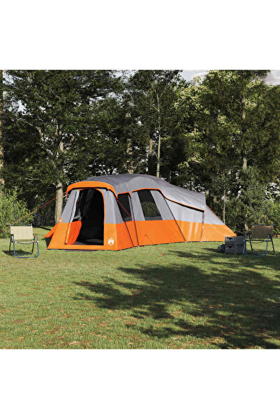 vidaxl Cort de Familie Gri si Portocalie 762 x 655 x 218 cm tafta