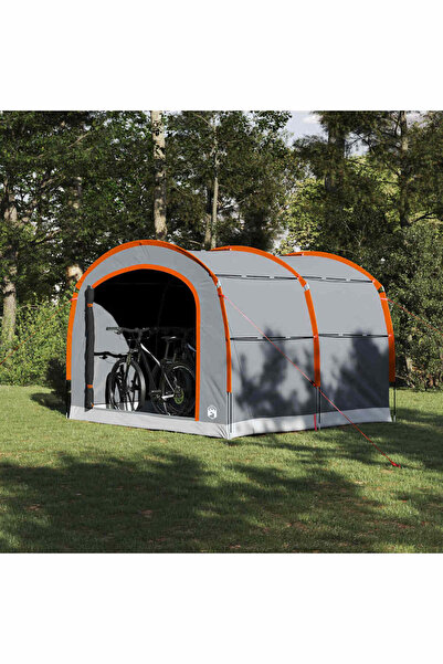 vidaxl Cort cu acoperis Gri si portocaliu 268 x 240 x 191 cm Poliester