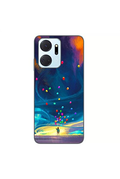 OEM Case compatible with Honor X7a Silicone Gel Tpu Universe Balloons Pattern