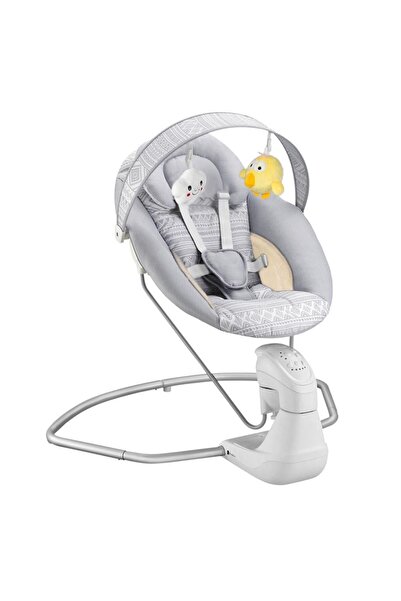 Bumble & Bird Musical Electric Baby Swing with Canopy & Timer (0 Months+) - Grey