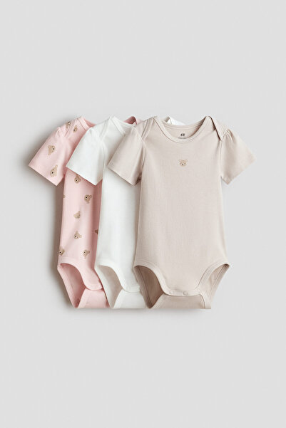 H&M 3'lü Zarf Yakalı Body
