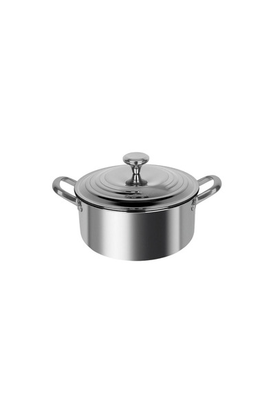 cheffinger Κατσαρόλα από Ανοξείδωτο Ατσάλι 6L, Αντικολλητική, με Καπάκι, 28 c...