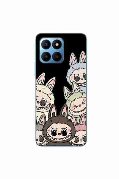 OEM Husa compatibila cu Honor 70 Lite Silicon Gel Tpu Model Labubu Pattern Black