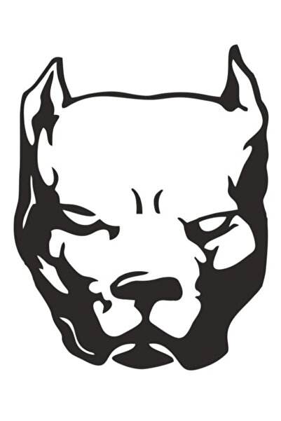 AG AYDIN GARAGE MOTORSİKLET AKSESUAR Pitbull Köpek Sticker 00435 10x7,5 Cm