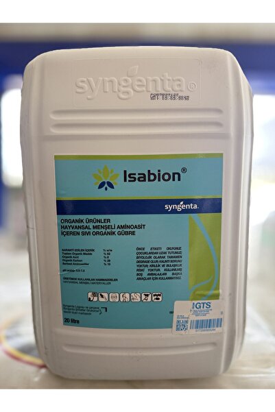 İsabion Syngenta Hayvansal Menşeli Aminoasit İçeren Sıvı Organik Gübre – 20 L...