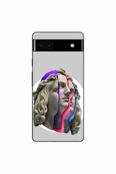 OEM Husa compatibila cu Google Pixel 6A Silicon Gel Tpu Model Neon Ruins