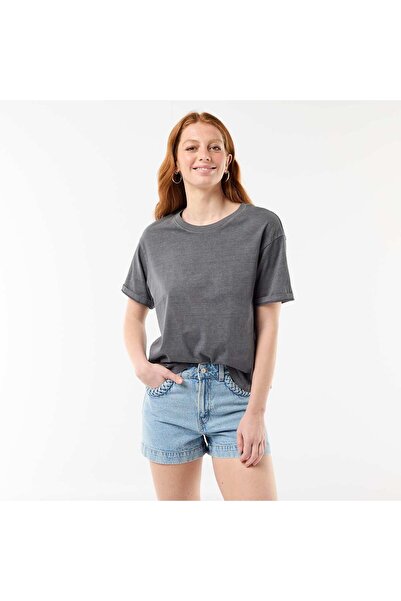 KIABI Denim shorts with braided pockets BLUE