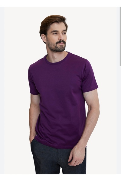 Erka Erkek Kompak Bisiklet Yaka Tişört Premium Kumaş Basic Kısa Kol Günlük Ti...