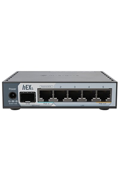 MIKROTIK hEX S (2025) |   Router |   E60iUGS, 5x GbE RJ45, 1x SFP, PoE out, USB