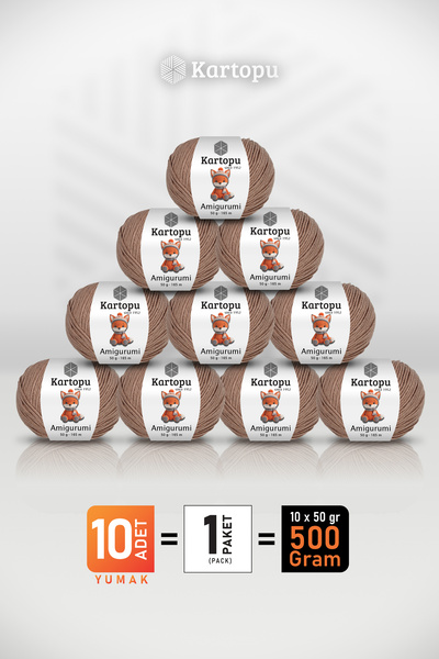Kartopu Amigurumi - Milky Coffee (K842) - Pack of 10 - 50Gr/165M - Toy Punch ...