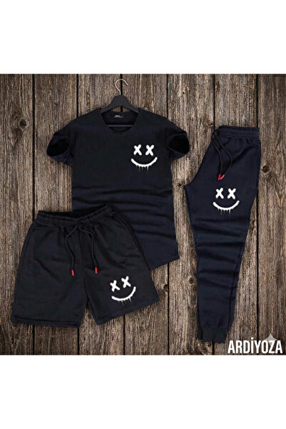 SILATU Printed Stylish 3-Piece Set (Shorts-Sweatshirt-T-Shirt)