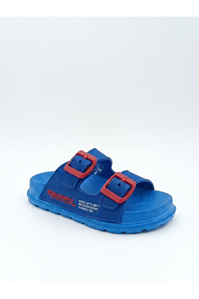 Rexba Discovery Expedition Double Buckle Children's Slippers – Blue/Red