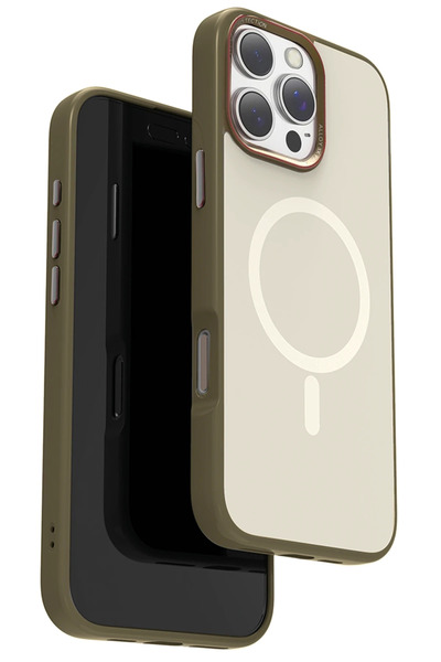 Fuchsia غطاء URR متوافق مع iPhone 16 Pro من الزجاج النقي غير اللامع مع تقنية ...