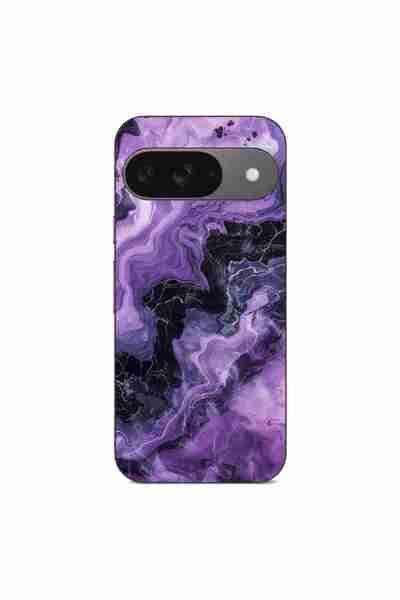 OEM Husa compatibila cu Google Pixel 9 Silicon Gel Tpu Model Abstract Purple ...
