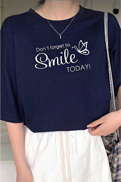 tkn your style Women's Smile Print Design Tshirt