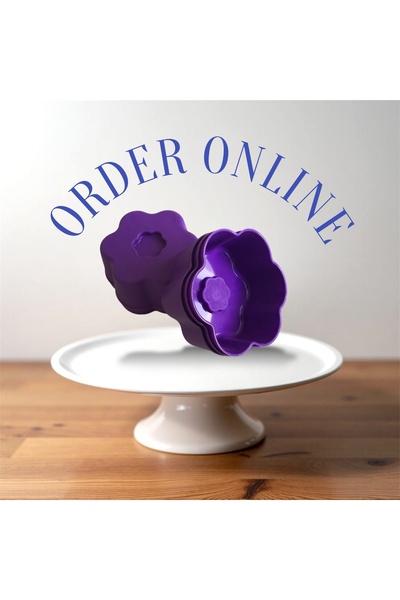 PİNK ROSE Bybirgül Purple 12-Piece Silicone Mini Daisy Cake Mold, Muffin, Air...