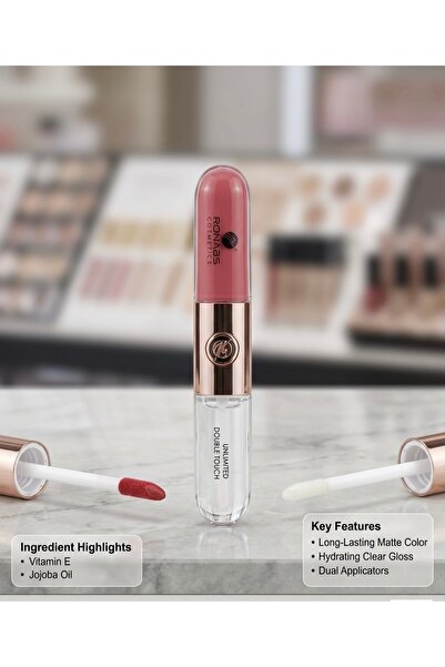 TUBBİ Touch Çift Taraflı Likit Ruj & Parlatıcı Gloss - No: 12 Rose Pink