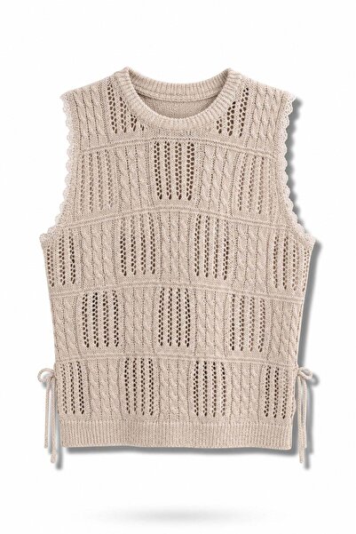 5in1Canpolat Mink Openwork Mercerized Knitwear 251059