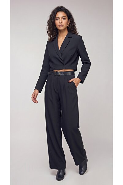 Askı Nişantaşı Kruvaze Kapama Regular Kısa Blazer Ceket