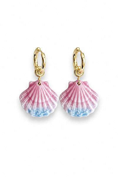Venus Design Steel Color Mussel Earrings