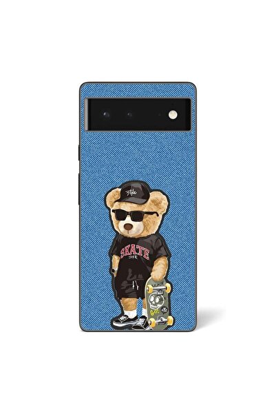 OEM Husa compatibila cu Google Pixel 6 Silicon Gel Tpu Model Bear Skate Fashion