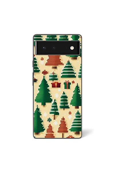 OEM Husa compatibila cu Google Pixel 6 Silicon Gel Tpu Model Pixel Art Christ...