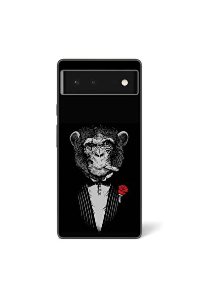 OEM Husa compatibila cu Google Pixel 6 Silicon Gel Tpu Model Cigar Monkey