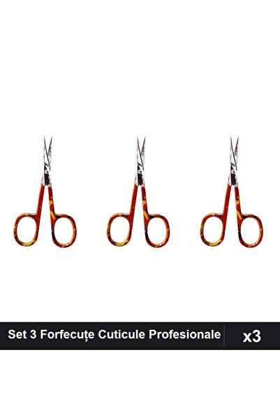 One Group Set 3 Forfecuțe Profesionale Cuticule One Group, Clești Unghii Mani...